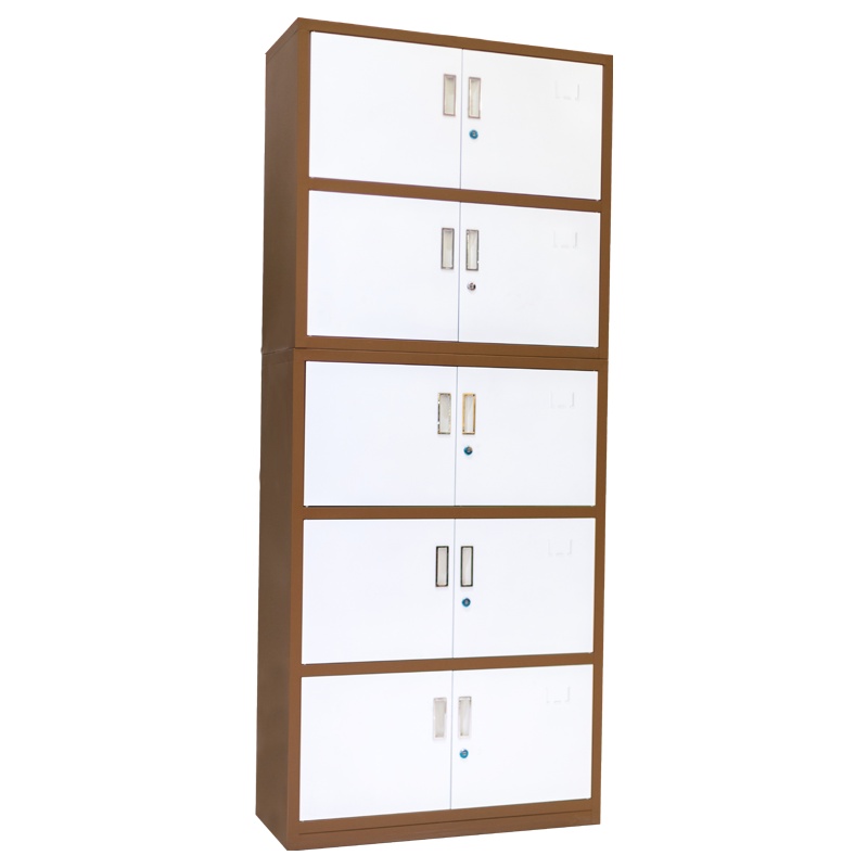 首指(SZ)文件柜/铁皮柜/咖白分体五节档案柜CX-K025