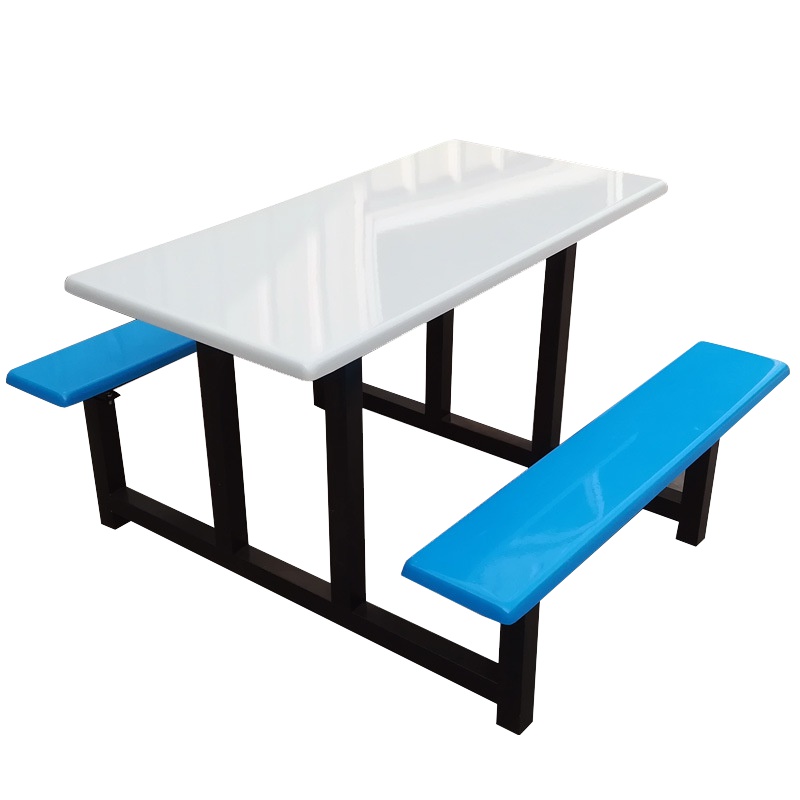 公司单位员工食堂餐桌椅组合学校学生餐厅连体桌椅4人8人食堂餐桌