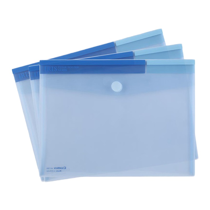 齐心(comix)XSW A1769办公必备粉彩粘扣袋 A4 (10个装)颜色随机