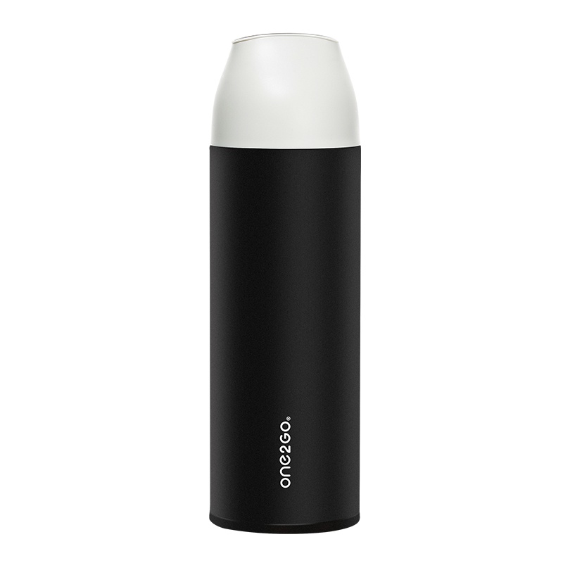 ONE2GO智能保温杯水杯316不锈钢男女士学生个性创意大容量杯子感温随行杯550ml黑色