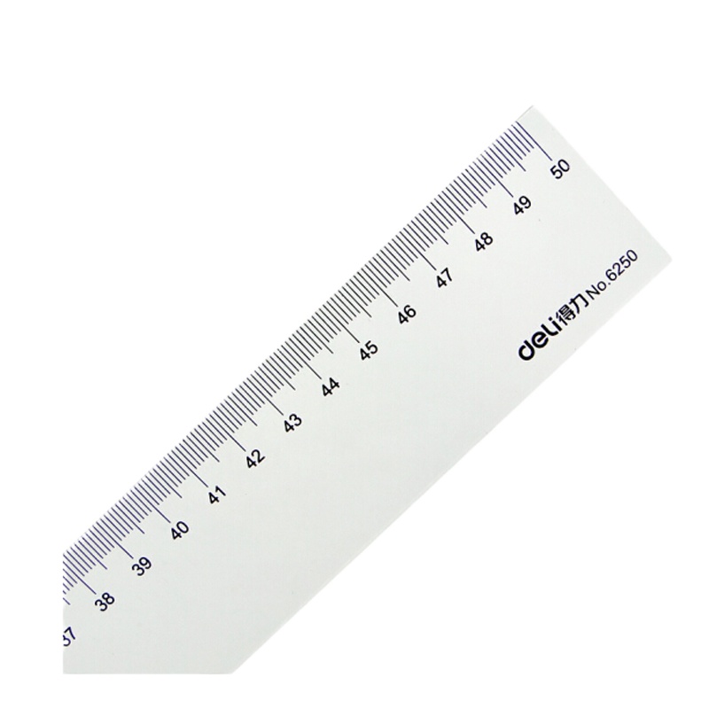 得力(deli)6250 塑料直尺 学生尺子文具绘图 50cm