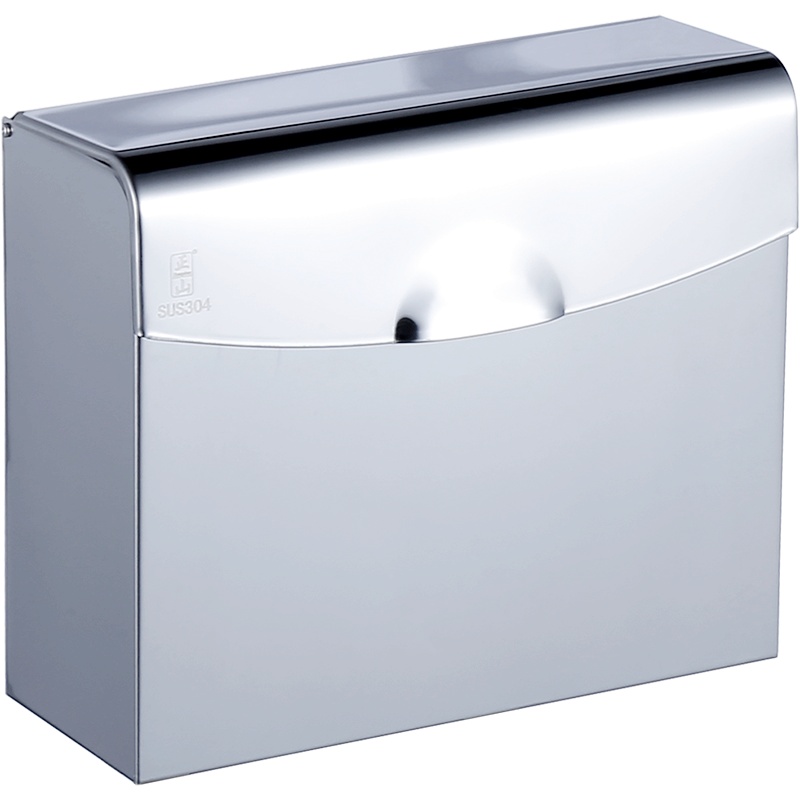 正山(Zhengshan) 纸巾盒免打孔304不锈钢卫生间厕纸盒厕纸架方形纸巾架擦手纸盒
