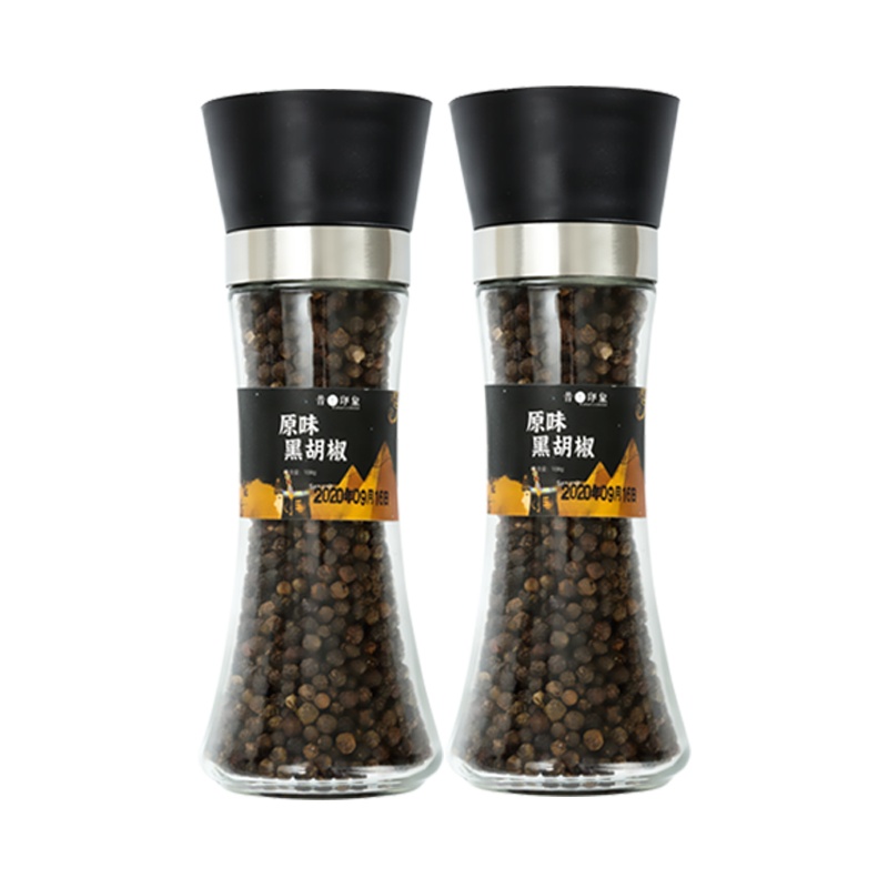 昔日印象原味黑胡椒粒研磨器黑胡椒方便面粉牛排调料胡椒碎混合调味料108g*2