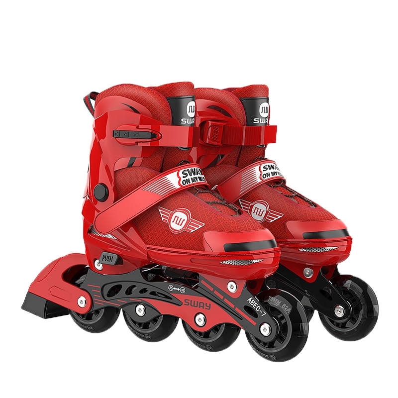 斯威轮滑鞋儿童溜冰鞋全套装女旱冰男童中大童直排成年专业初学者