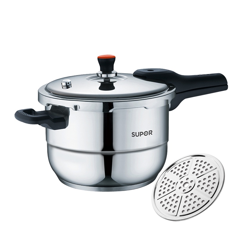 苏泊尔(SUPOR) 高压锅304不锈钢加高加厚大容量带蒸篦银河星压力锅 电磁炉燃气适用 YS20E