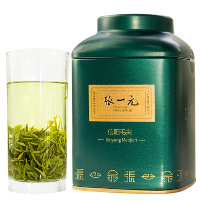 张一元茶叶 经典系列信阳毛尖桶装40g(10包) 绿色