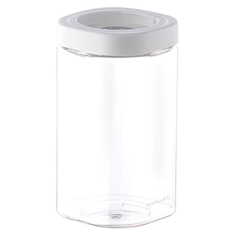 茶花密封罐塑料厨房五谷杂粮收纳盒干货粮食储物瓶子坚果罐[贝格堆叠储物罐]1200ml