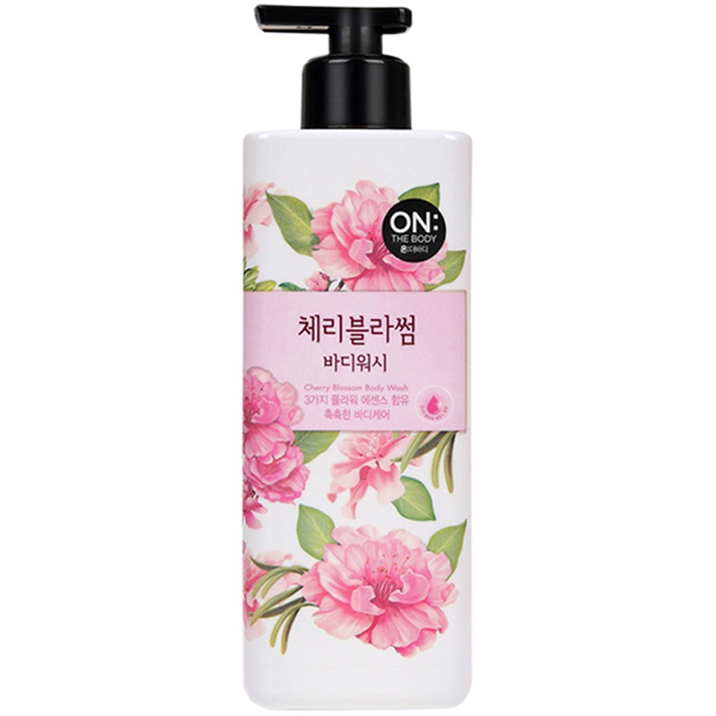 [裴秀智代言]ON THE BODY樱花香润肤沐浴露 500ml 滋润 保湿 犹如沐浴花海 适合各种肤质 带泵 成人
