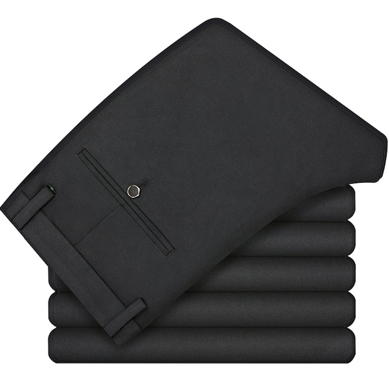 雅鹿男装春秋季休闲裤男商务男士中年直筒宽松男裤子86361