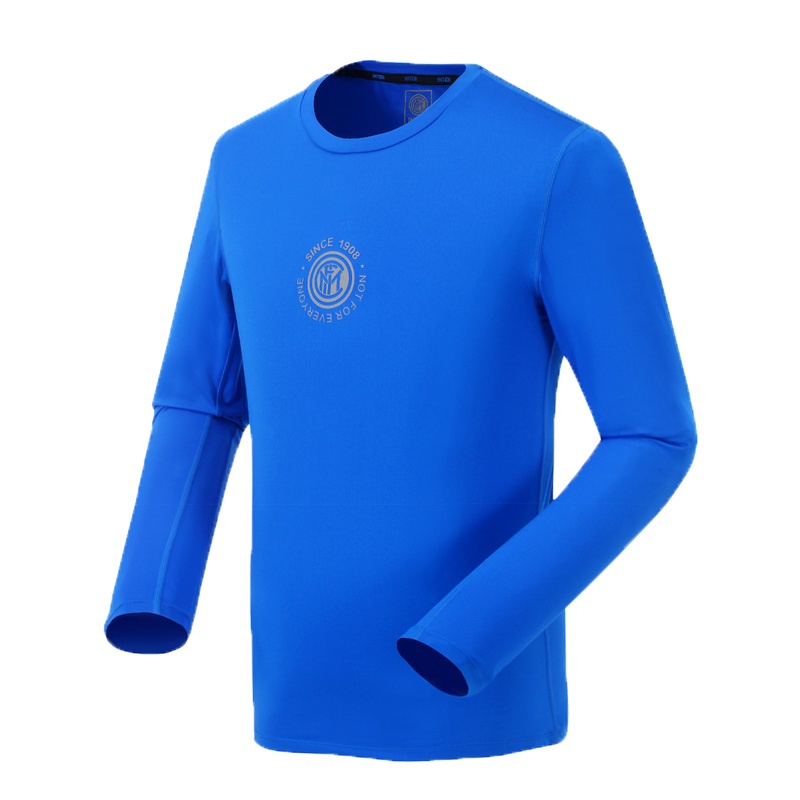 国际米兰足球俱乐部官方男子春秋季运动T恤男长袖户外宽松速干衣跑步休闲体恤健身上衣(Inter Milan)