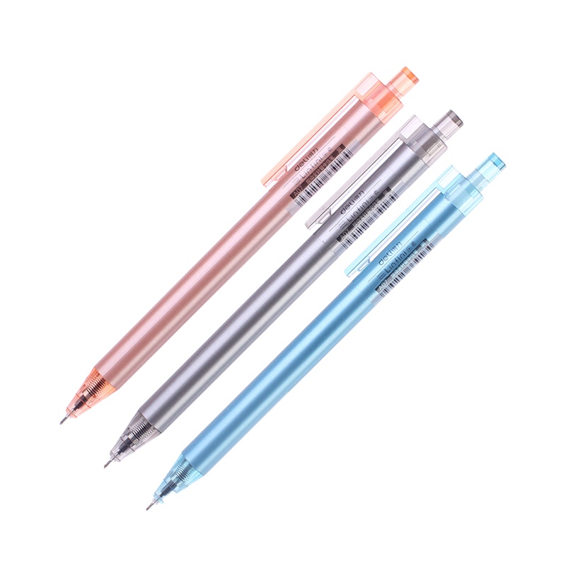 得力(deli)A07按动中性笔 12支/盒 0.38mm全针管碳素笔学生签字笔水性笔黑笔 走珠笔写字笔书写水笔