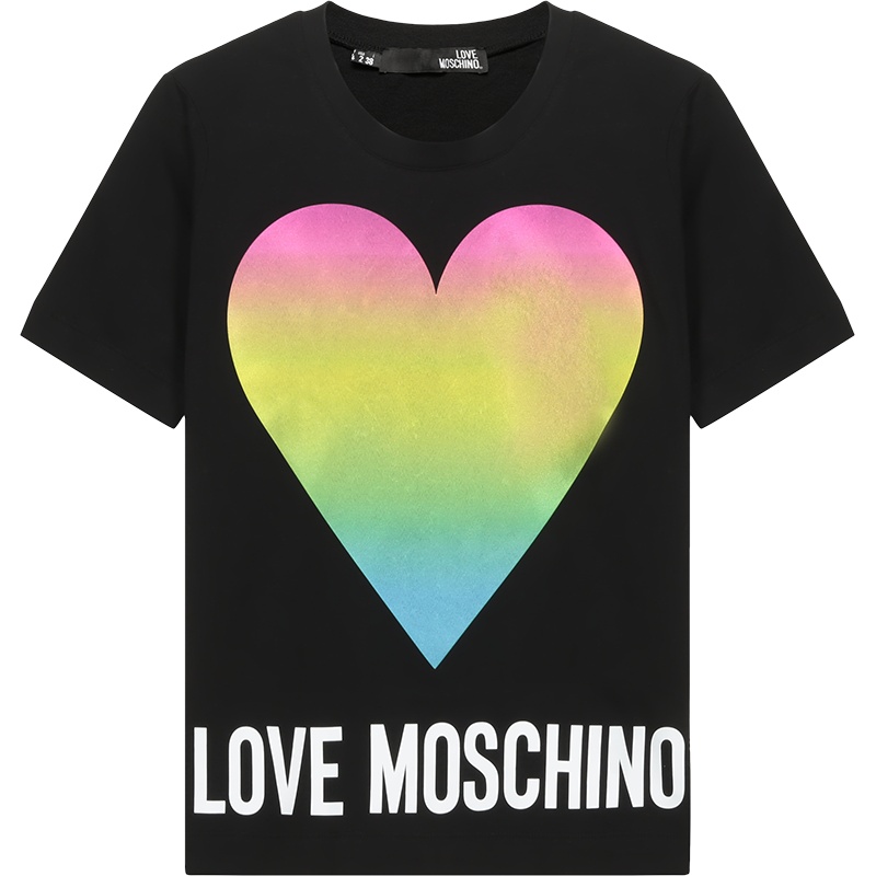 LOVE MOSCHINO 女士棉质圆领短袖T恤W4F15 2T M3876