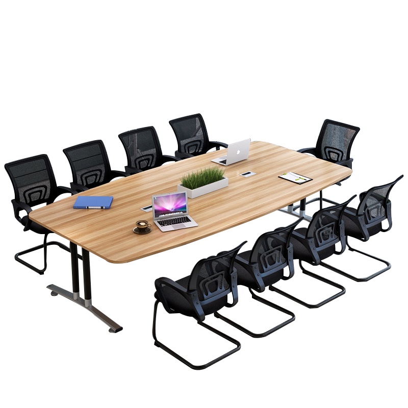 全简会议桌钢架桌员工洽谈桌板式长条桌
