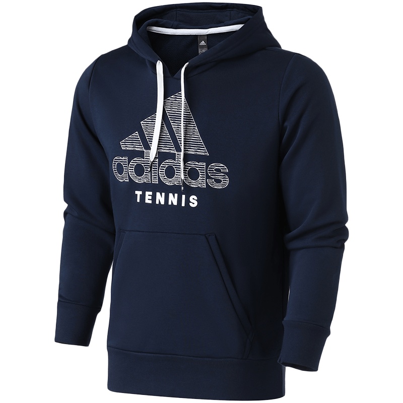【自营】adidas男服卫衣网球连帽开衫休闲运动服DU5336...