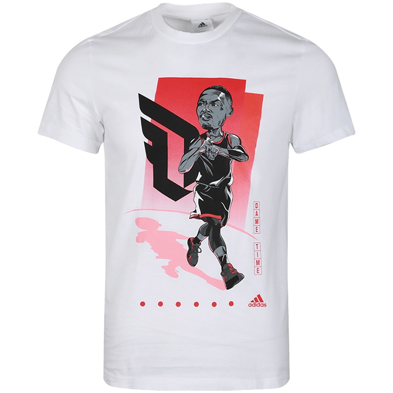 阿迪达斯男服短袖T恤DAME GU TEE利拉德联名篮球服FM4774