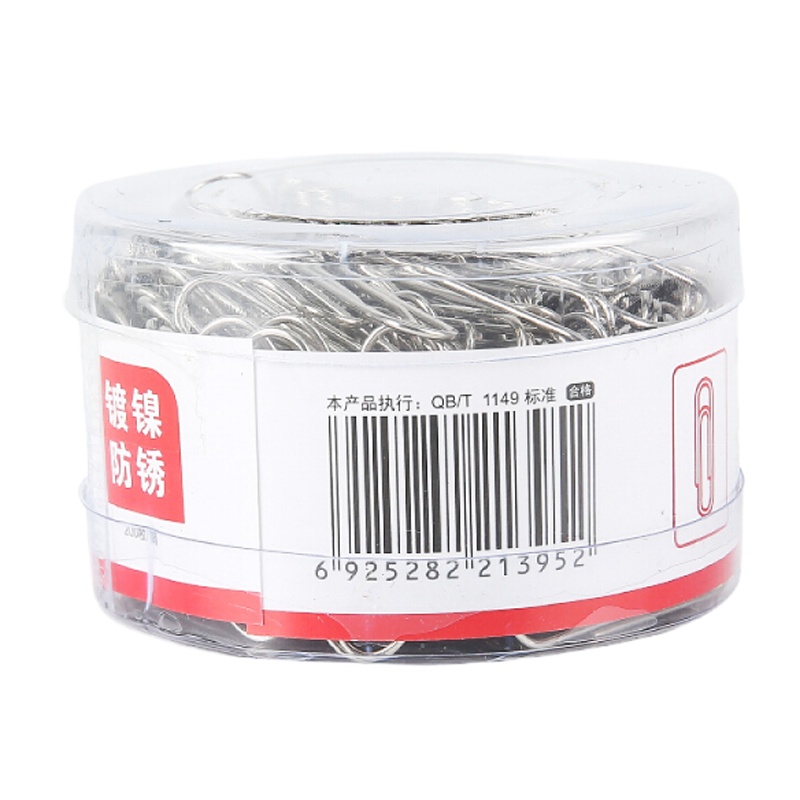晨光ABS91697办公用3号金属回形针PVC筒装