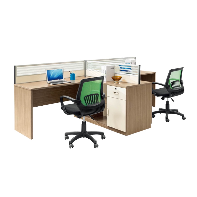 匡大 办公桌组合双人位职员桌T字型两人座屏风位2.8米2人位办公桌+副柜