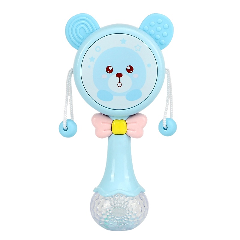 小囤鼠 婴儿玩具手摇铃拨浪鼓音乐棒宝宝益智