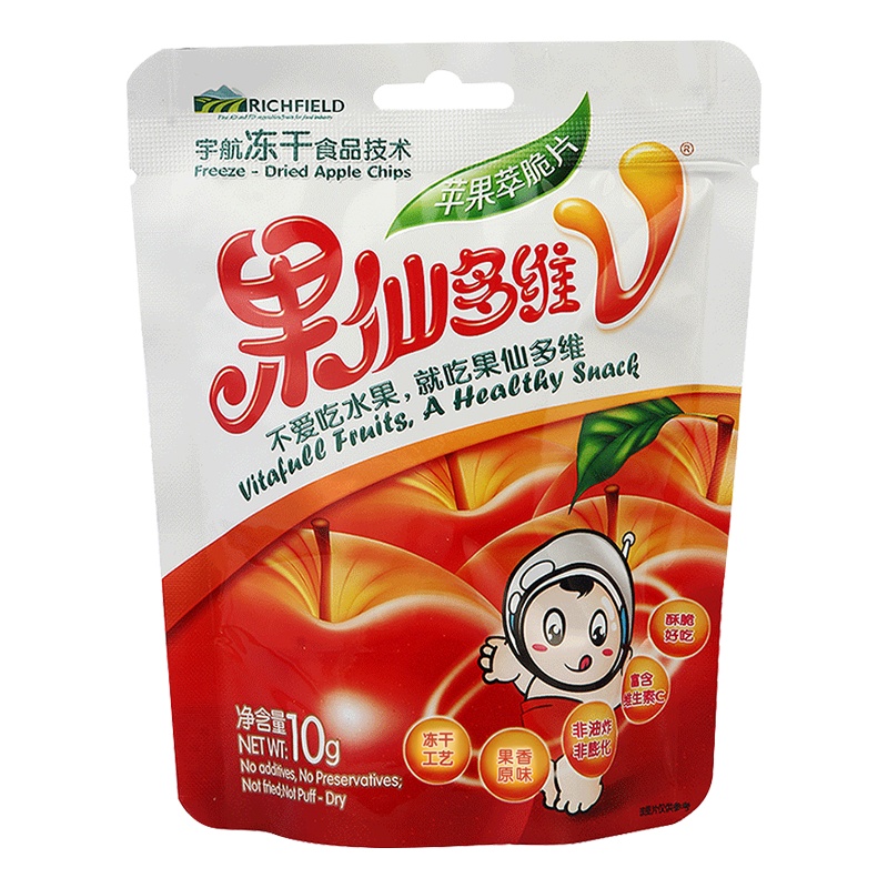 果仙多维V 儿童零食果蔬萃脆片 儿童冻干水果片苹果片10g/袋