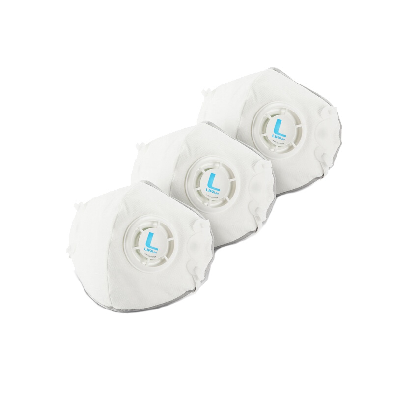 LIFAair LM99防雾霾PM2.5口罩带呼吸阀 KN95防尘防甲醛汽车尾气花粉成人口罩防病菌异味耳戴式 3只装