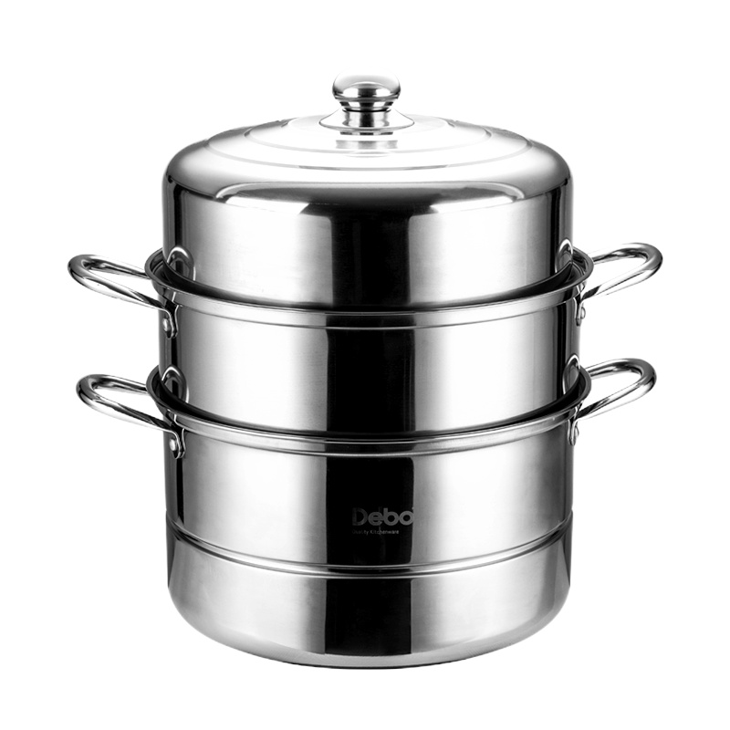 德铂(Debo)博恩蒸锅不锈钢三层汤蒸两用锅34cm DEP-321 单个装