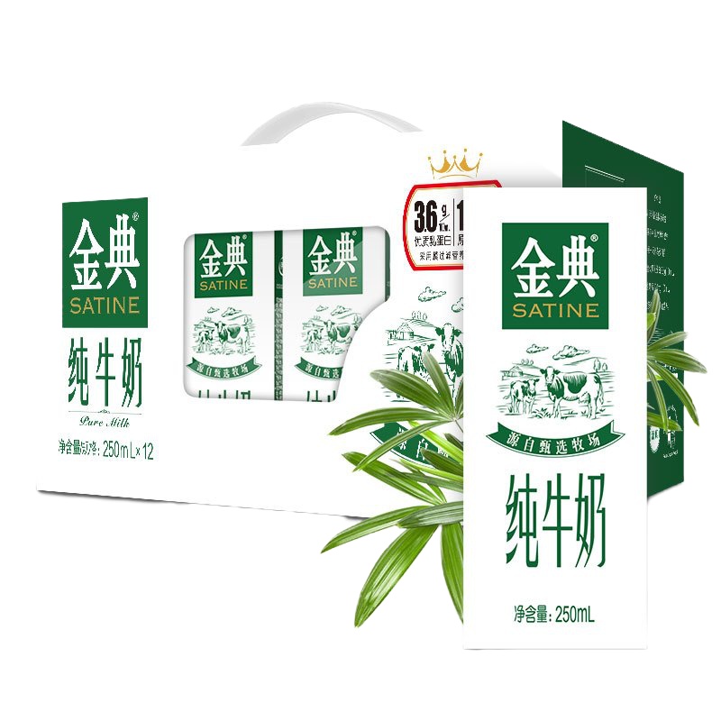 伊利 金典纯牛奶 250ml*12BK