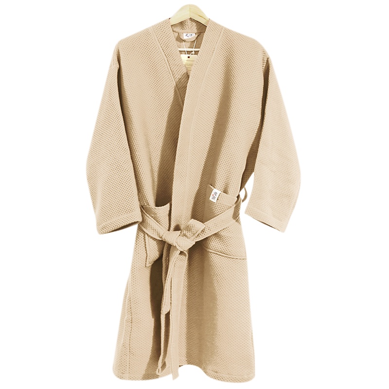 三利浴袍 纯棉休闲纱布睡袍酒店会所浴衣情侣装家居服男女汗蒸游泳桑拿服