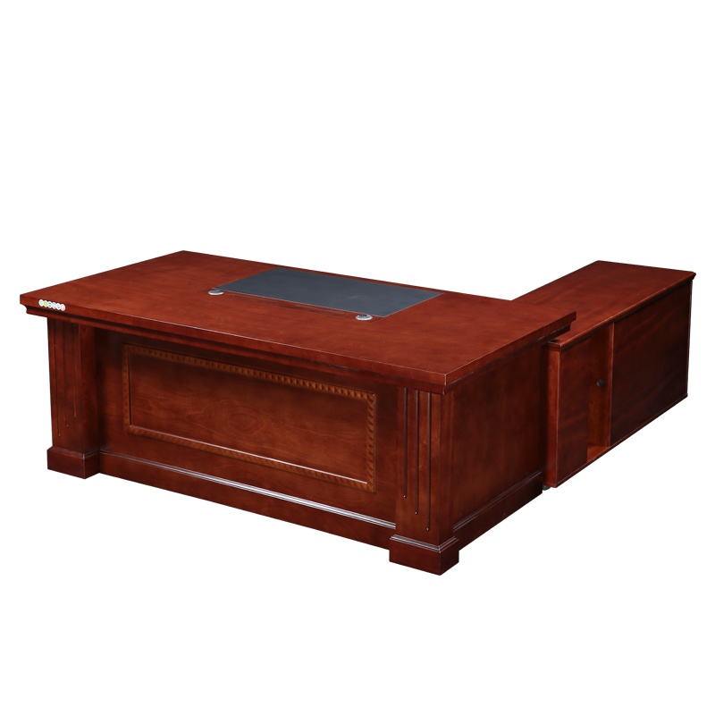 [红心家居]油漆实木贴皮办公桌老板桌经理桌班台2米