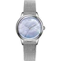 西铁城(CITIZEN)手表 光动能花语风吟系列天然贝母盘自由扣表带时尚女表 EM0810-84N