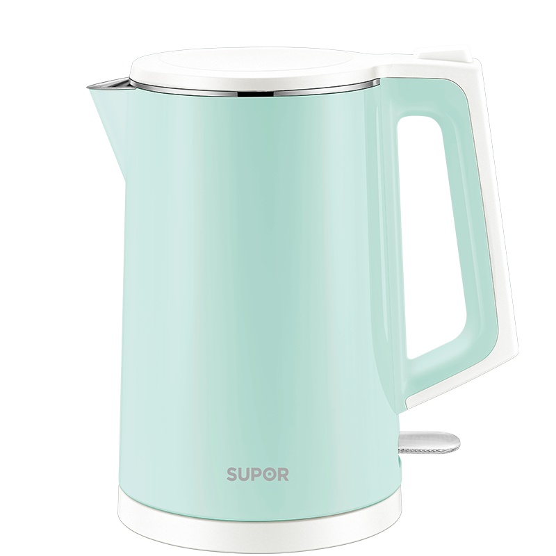 苏泊尔(SUPOR)电水壶 SW-15Y320 1.5L 烧水壶 双层防烫 浅蓝色 304不锈钢 STRIX温控器