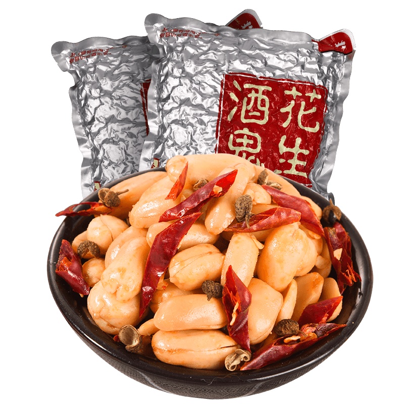 酒鬼花生 4斤装麻辣油炸花生米下酒菜原味批发商用