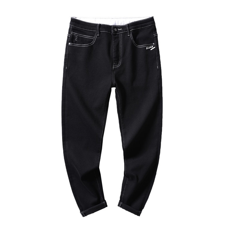 美特邦杰2021春夏新款弹力牛仔裤男直筒休闲男裤子男士牛仔裤大码男装商务休闲薄款长裤子