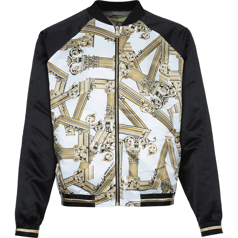 Versace JEANS 范思哲 男士印花聚酯纤维夹克外套 C1GTB907 S0506