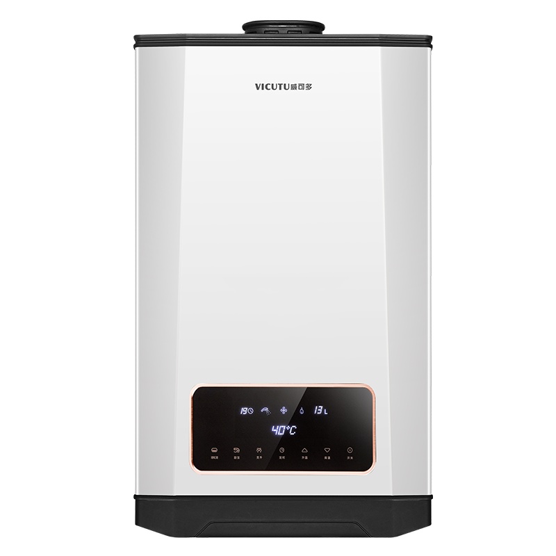 威可多(Vicutu)燃气热水器 JSQ30-16V2 玻璃喷涂白家用热水器 16升家用热水炉恒温 触摸微电脑可控制