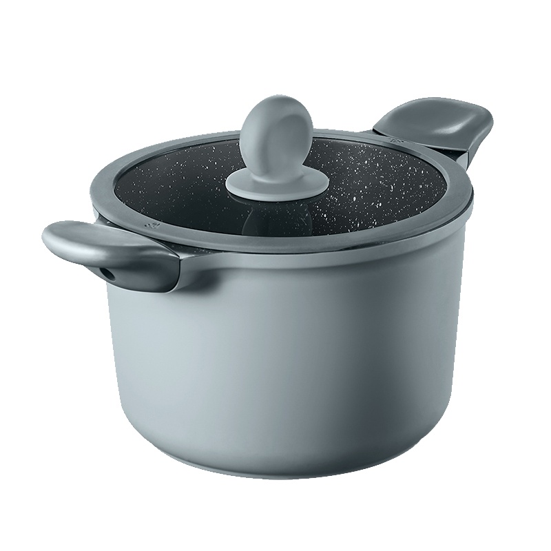 炊大皇星空灰汤锅22cm婴儿宝宝辅食锅煮面锅煤气灶电磁炉通用小汤锅加厚厨房锅具炊具TG22XK