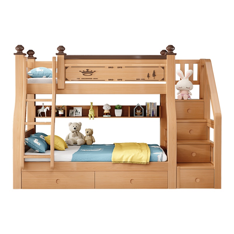 爱家生活儿童床上下床两层全实木高低床双人铺木床大人家用子母床