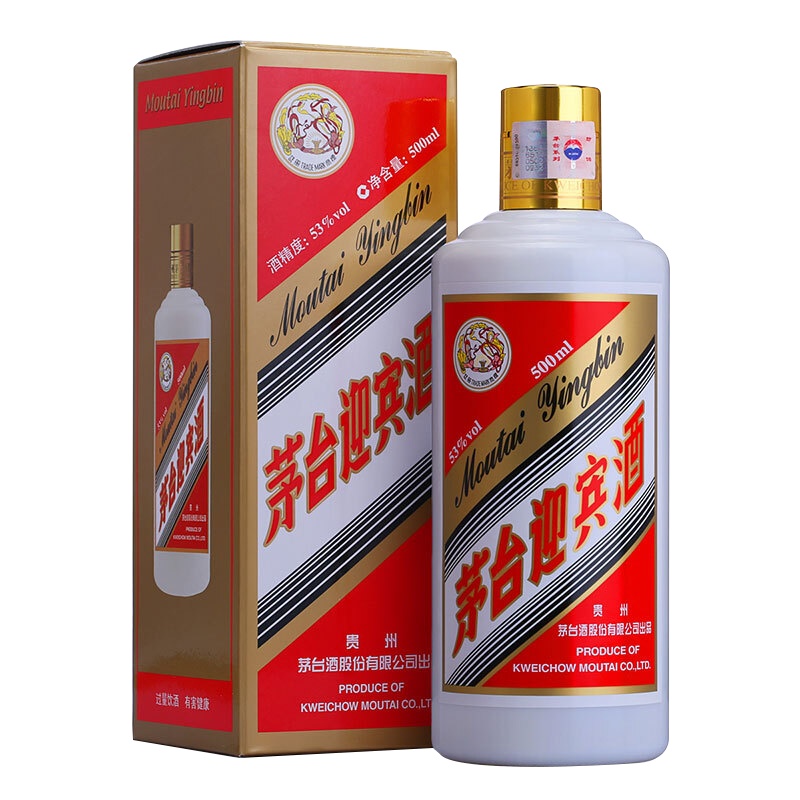 贵州茅台酒股份公司出品 茅台酱香系列酒 飞天迎宾酒 53度500ml 酱香型白酒 单瓶