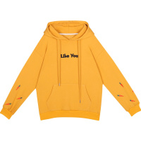 2019新款韩版运动风休闲卫衣女刺绣连帽waitmore外套ins上衣秋季