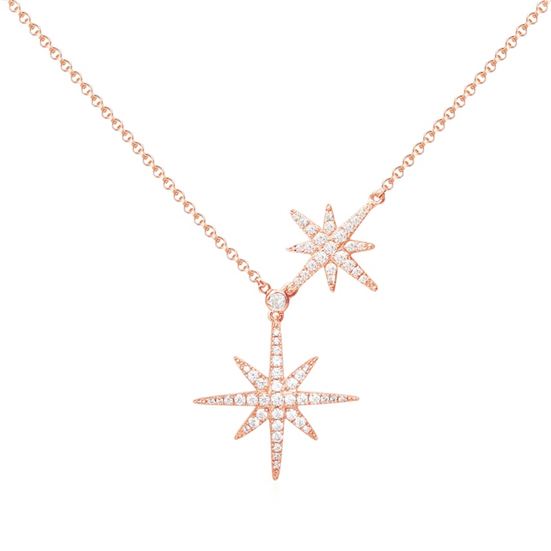 APM MONACO 女士玫瑰金色925银色锆石项链 RC3351OX