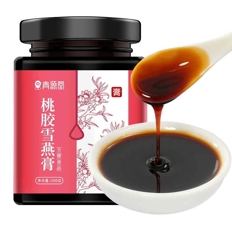 青源堂牌桃胶雪燕膏200g含燕窝阿胶非桃胶雪燕皂角米组合桃胶即食免煮食用
