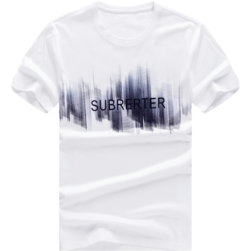 布先生圆领T恤男 夏季新品字母印花透气简约短袖 AT700