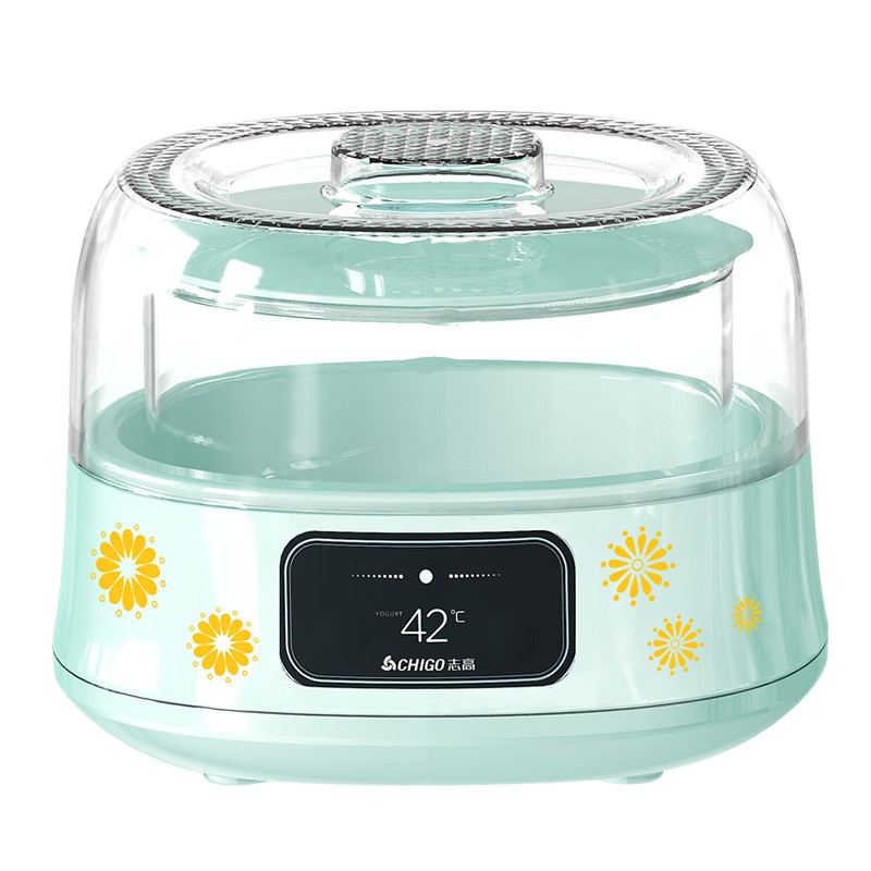 志高(CHIGO)酸奶机SNJ313 高硼硅1L内胆4分杯全自动恒温酸奶机米酒机浅蓝色