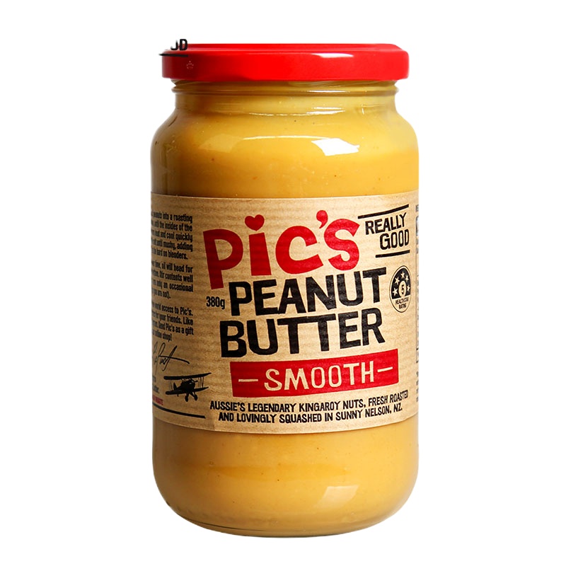 新西兰原装进口 皮卡思pics花生酱 有盐幼滑380g 蘸酱抹面包酱意面面条拌面酱