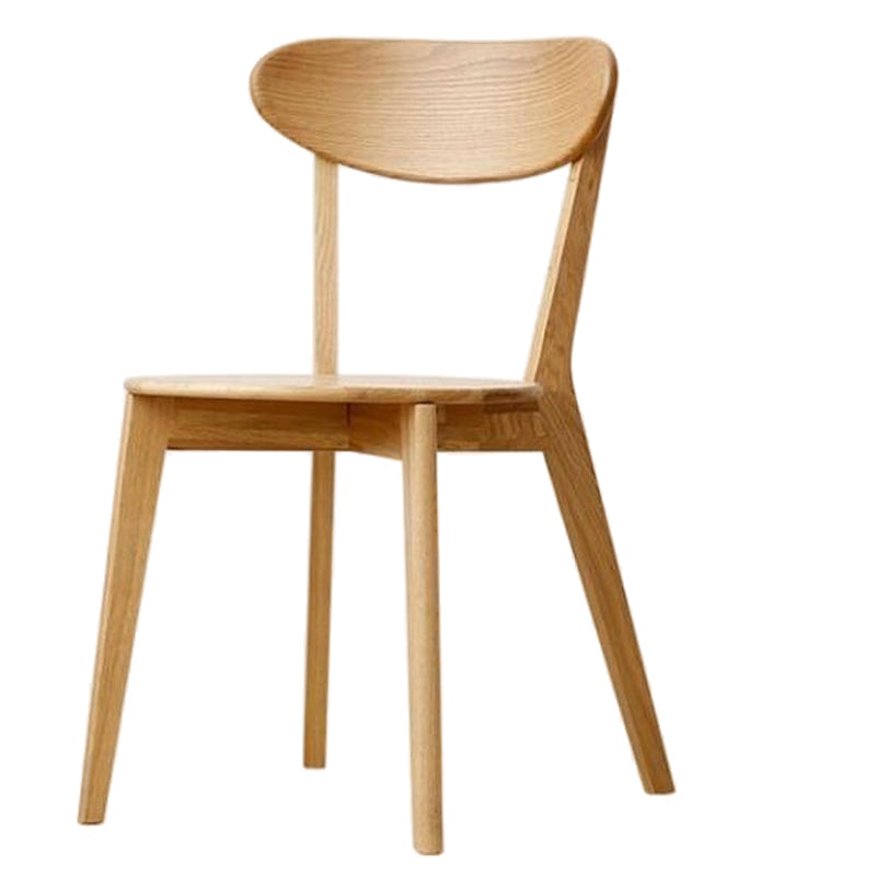 逐鹿中原逐鹿中原餐桌椅北欧酒店咖啡厅电脑会议靠背欧式实木餐TY-307休闲家用实木餐椅 原木色