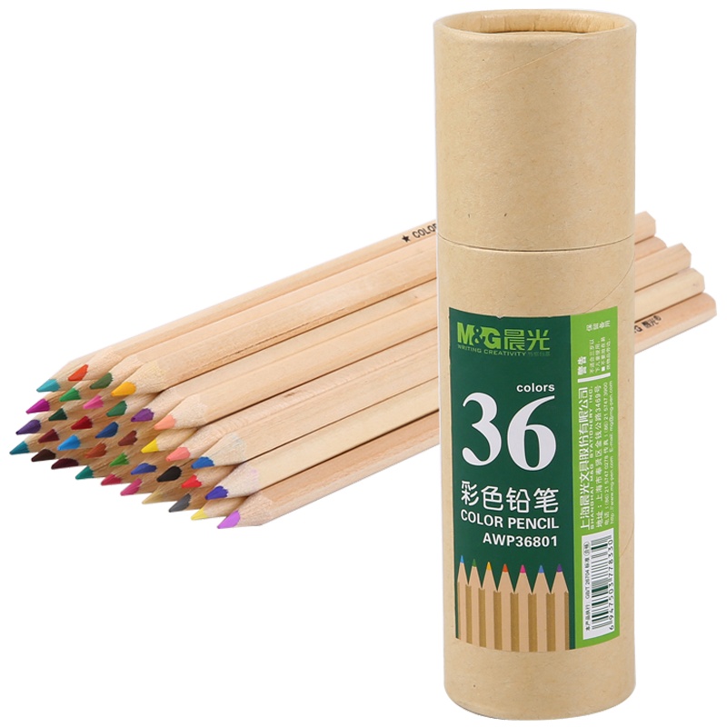 晨光(M&G)AWP36801彩色铅笔 36色 儿童绘画铅笔 彩铅 牛皮纸筒装 学生文具 绘画用品