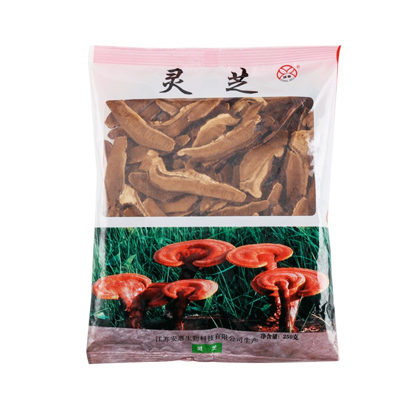 通惠吉林赤灵芝片250克/袋 深山培植灵芝片菌香浓郁 实惠装滋补