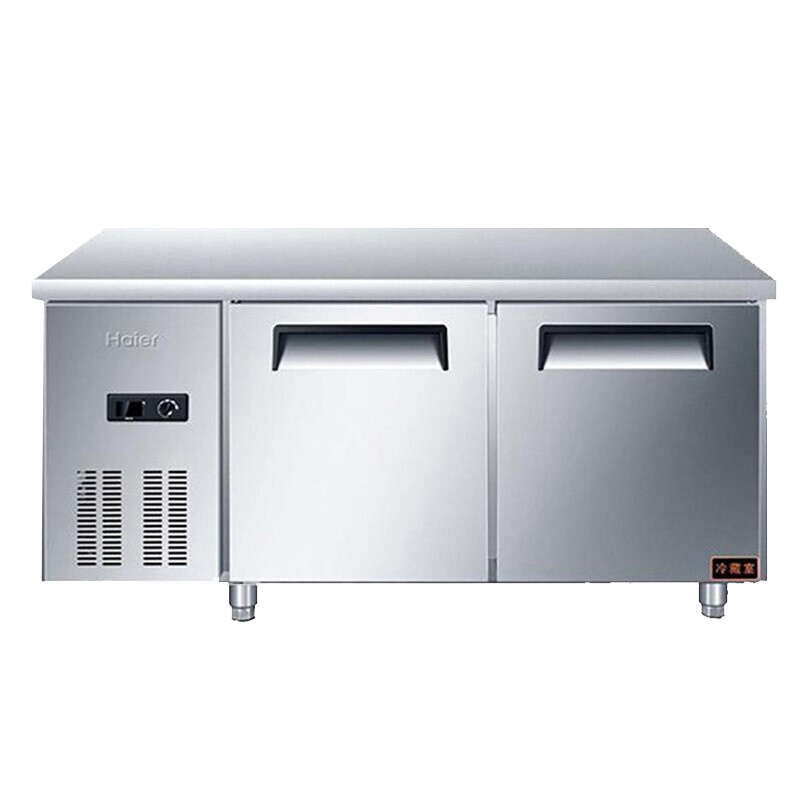 Haier/海尔厨房操作台 1.2米长冷藏保鲜厨房不锈钢操作台电子控温卧式冰柜SP-230C/D2
