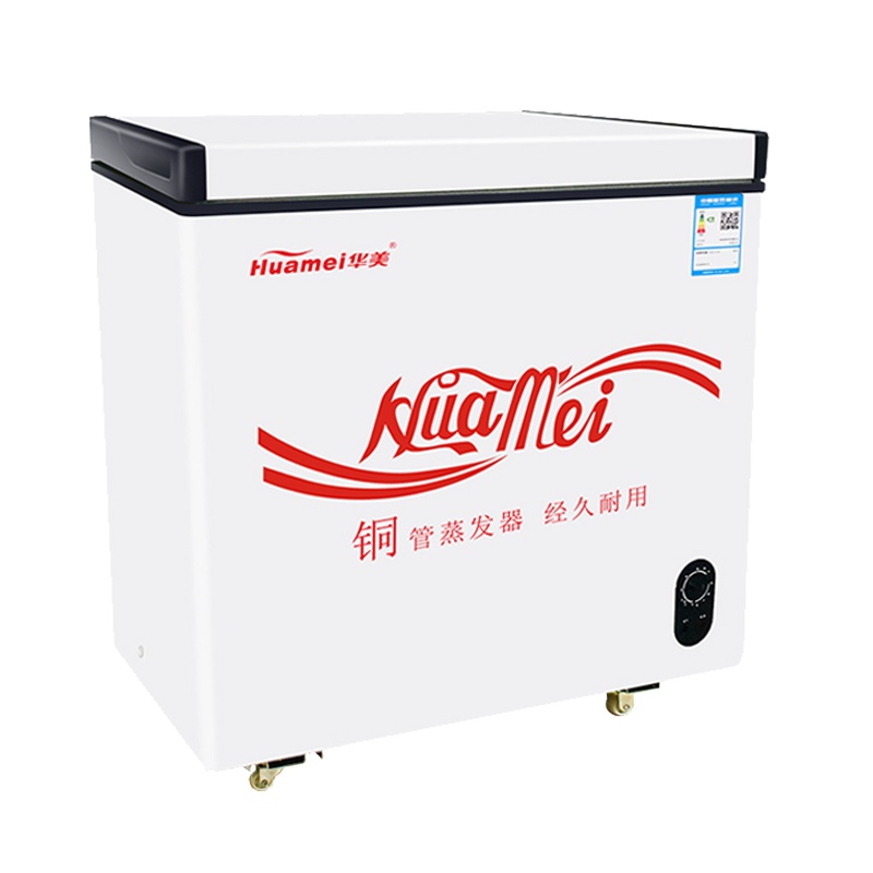 华美(Huamei)BD/BC-162升曲底冷柜节能冷柜 冷藏冷冻柜顶开门卧式大容量家用商用冰柜展示柜