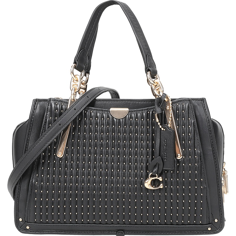 COACH 蔻驰 奢侈品 女士DREAMER系列皮革铆钉装饰手提包单肩斜挎包 38541