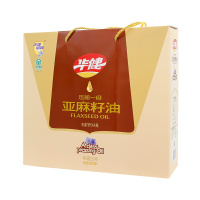 华建诚鑫 压榨一级亚麻籽油1L*4瓶礼盒